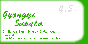 gyongyi supala business card